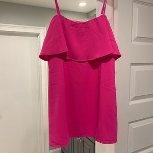 These three pink dress
